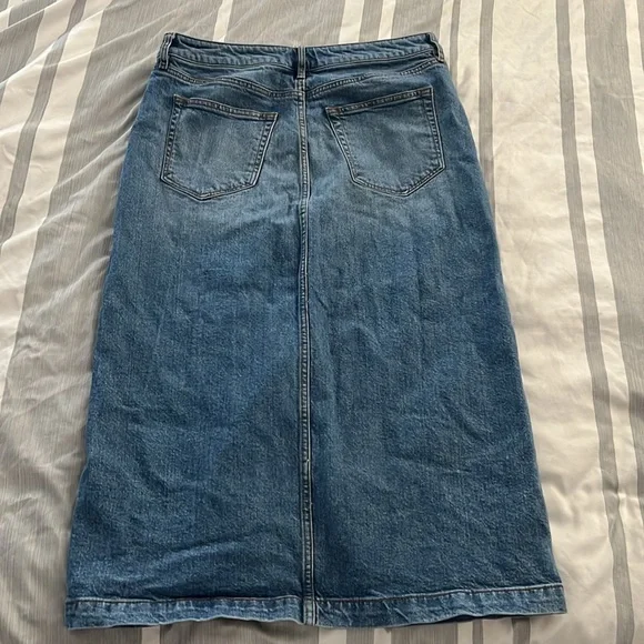 Loft Long Denim Skirt - 8 - Picture 3 of 3